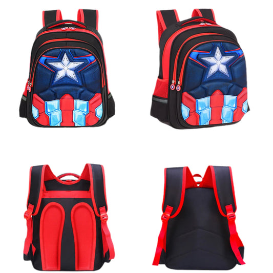 Zaino personaggi super eroi, in nylon poliestere.  Spazioso e alla Moda, Perfetto per Scuola, Viaggi e Tempo Libero.