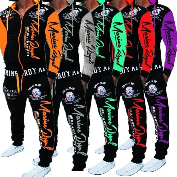 Tuta sportiva primavera/autunno, completo maglia e pantaloni, colori fantasia a scelta.