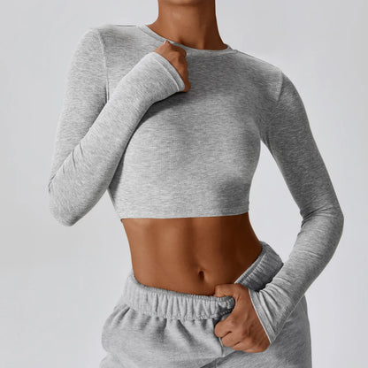 Top/T-shirt sportiva/casual, manica lunga, per donna. Misure e colori a scelta.