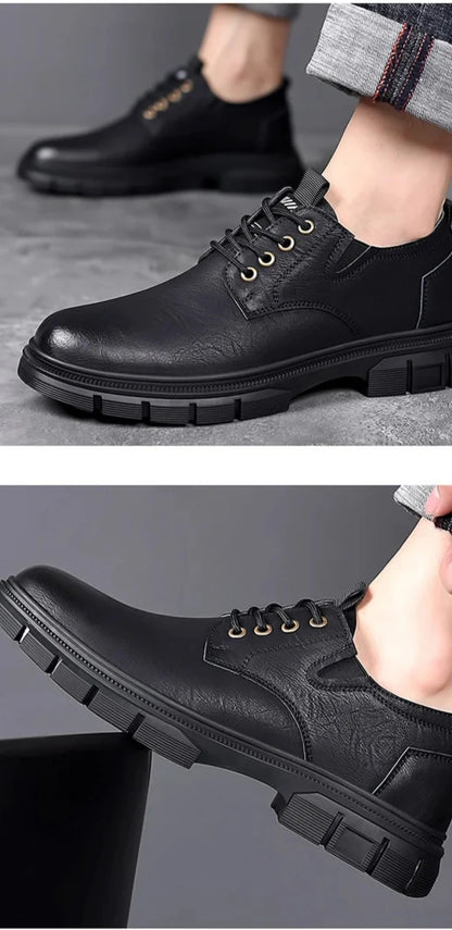 Scarpa da uomo, in pelle di alta qualità, impermeabile, traspirante, morbida e resistente.
