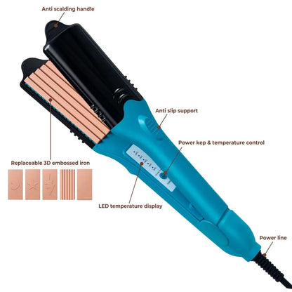 Piastra per capelli professionale 5 in 1.  Piastra per capelli  per uso domestico con formine per scolpire i capelli.