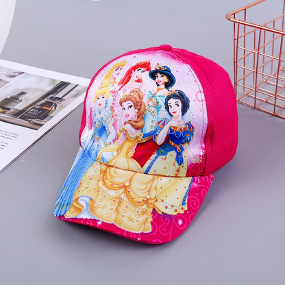 Cappello primavera/estate per bambino/a con immagini a scelta cartoni animati. Protezione a 360° in cotone traspirante.