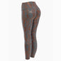 Pantaloni leggins elasticizzati, casual a vita alta da donna, stampa fantasia.