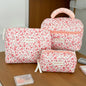 🧳 Beauty-Case Organizer da Viaggio – 3 Misure in Cotone e Nylon | Eleganza, Praticità e Capacità.