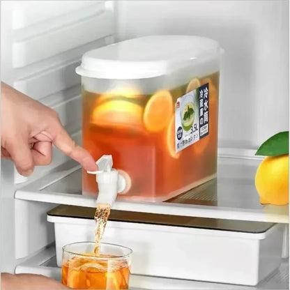 Brocca per acqua fredda di grande capacità, 3,5L.  Distributore di bevande ghiacciate con rubinetto per frigorifero.