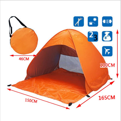 Tenda da spiaggia/campeggio apertura rapida “automatica”. Protezione dal sole UPF50+, impermeabile, robusta con doppio avvolgimento.