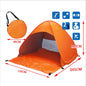 Tenda da spiaggia/campeggio apertura rapida “automatica”. Protezione dal sole UPF50+, impermeabile, robusta con doppio avvolgimento.