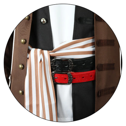 Abito da pirata per uomo. Ideale come costume per carnevale, cosplay, feste.
