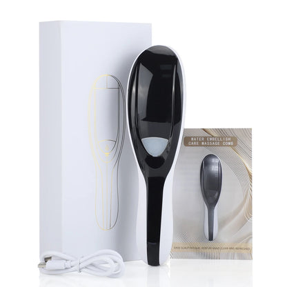 Pettine Elettrico Massaggiante per Cuoio Capelluto e Capelli - Serbatoio Integrato per Olio Crescita e Cura.