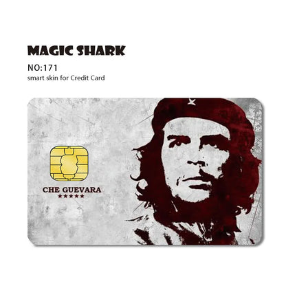 Pellicola adesiva  protettiva in pvc per carta di debito/bancomat, immagini varie.