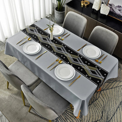Tovaglia rettangolare in pvc con stampa in 3D per tavolo, impermeabile colore a scelta.