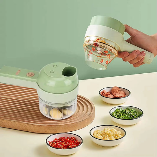 Mini Tritatutto 40W Portatile, Ricaricabile USB, Lama in Acciaio Inox, Foro Riempimento Veloce, Facile da Pulire – Per Aglio, Cipolla, Verdure e Carne. Con accessori.