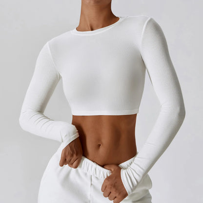 Top/T-shirt sportiva/casual, manica lunga, per donna. Misure e colori a scelta.