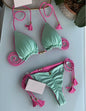 Costume da bagno da donna. Set 2 Pezzi a triangolo, chiusura a lacci regolabile, asciugatura rapida, non si restringe.