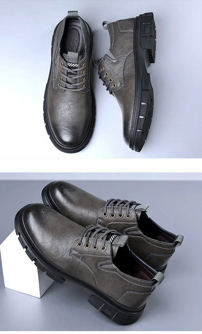 Scarpa da uomo, in pelle di alta qualità, impermeabile, traspirante, morbida e resistente.
