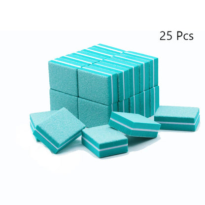 Carta vetrata per Manicure, grana 100/180. Set da 10-25 o 50 pezzi Mini buffer per nail art professionale.