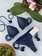 Costume da bagno da donna. Set 2 Pezzi a triangolo, chiusura a lacci regolabile, asciugatura rapida, non si restringe.