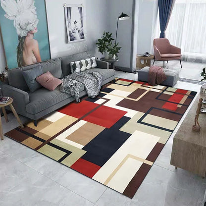 Tappeto decorativo da pavimento con motivo geometrico scuro 5 dimensioni, 17 motivi/immagini.