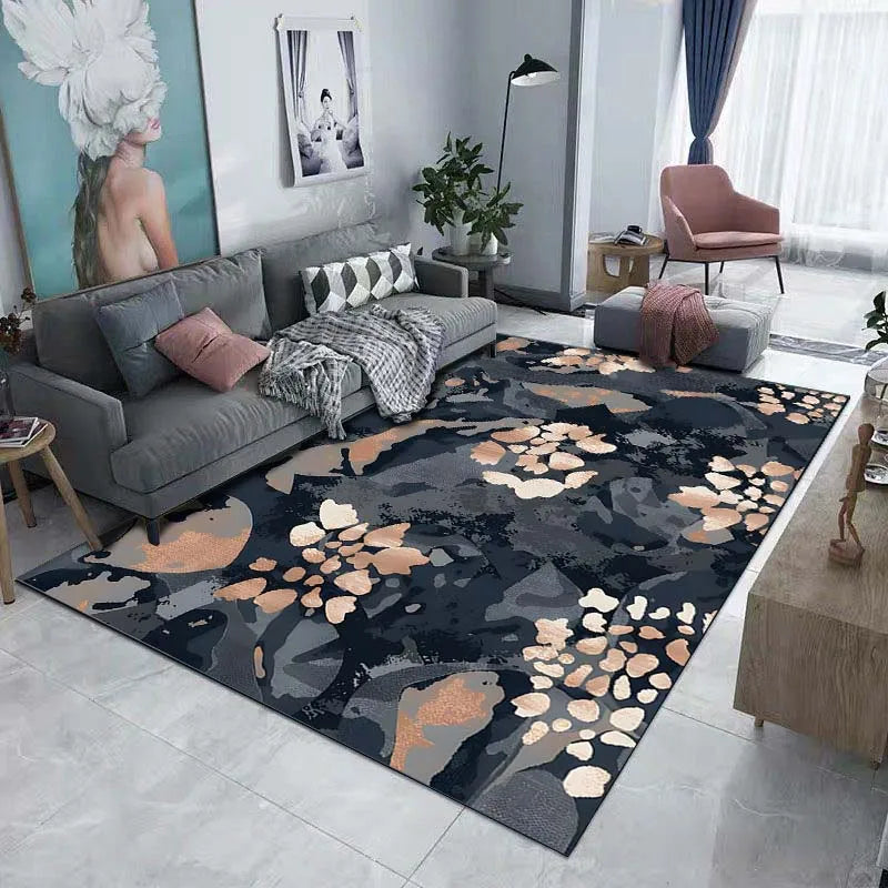 Tappeto decorativo da pavimento con motivo geometrico scuro 5 dimensioni, 17 motivi/immagini.