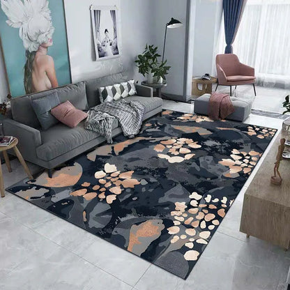 Tappeto decorativo da pavimento con motivo geometrico scuro 5 dimensioni, 17 motivi/immagini.