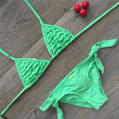 Costume Da Bagno “Bichini” da Bambina. Design Moderno, in 4 Colorazioni, Comodo, Traspirante.