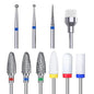 Punte per unghie "nail art". Set 10 punte in ceramica e acciaio al tungsteno per trapano.