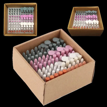 Punte per unghie in pietra di ceramica, Set 100 frese per trapano “nail art”. Essenziali per manicure/pedicure, cura delle unghie.