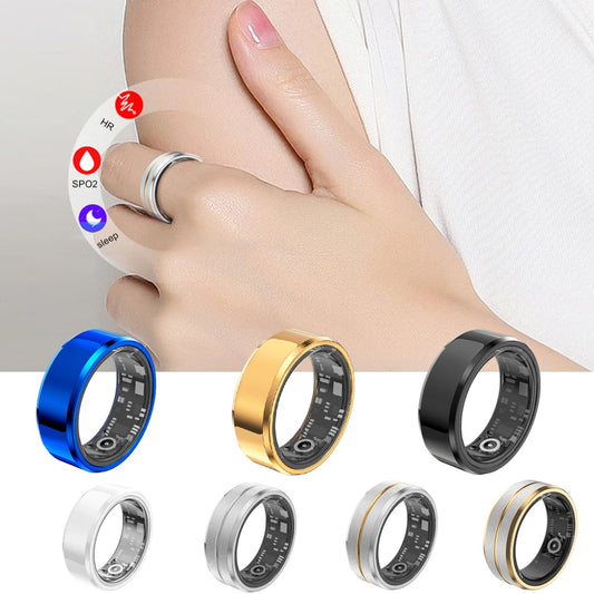 Anello smart per Android e Ios. Cardiofrequenzimetro, impermeabile IP68 fino -300 mt, multi-sport, controllo del sonno.