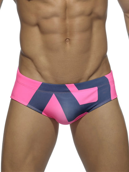Costume Da Bagno “slip” Da Uomo. Design Moderno, Traspirante e Durevole, Colorato.