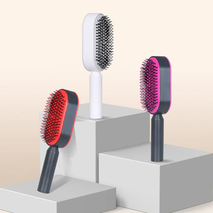 Spazzola per capelli districante, autopulente per massaggio con cuscino d'aria per massaggio del cuoio capelluto. Strumenti per lo styling