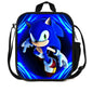 Zaino-borsa-astuccio immagini 3D  cartone animato “Sonic”, in nylon poliestere.  Spazioso e alla Moda, Perfetto per Scuola, Viaggi e Tempo Libero.