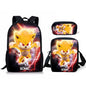 Zaino-borsa-astuccio immagini 3D  cartone animato “Sonic”, in nylon poliestere.  Spazioso e alla Moda, Perfetto per Scuola, Viaggi e Tempo Libero.