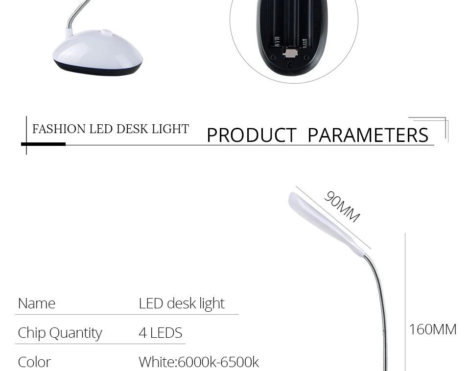 Lampada da tavolo, da scrivania a LED. Lampada da lettura.