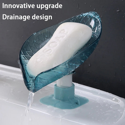 Portasapone con canale di scarico a forma di foglia per cucina, bagno.