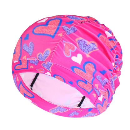 Cuffia da nuoto per donna adulta e bambina.  In nylon elastico con design per capelli lunghi.