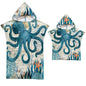Asciugamano poncho per adulti e bambini con cappuccio.  Per sauna, spa, spiaggia, piscina.