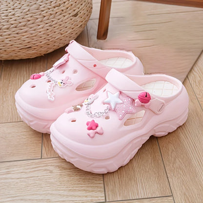 Ciabatte estive per bambina/ragazza, a tacco medio-alto. Antiscivolo e ideale per comfort, leggerezza e traspirabilità.