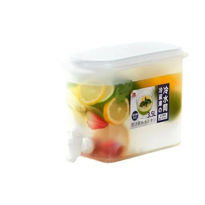 Brocca per acqua fredda di grande capacità, 3,5L.  Distributore di bevande ghiacciate con rubinetto per frigorifero.