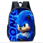 Zaino-borsa-astuccio immagini 3D  cartone animato “Sonic”, in nylon poliestere.  Spazioso e alla Moda, Perfetto per Scuola, Viaggi e Tempo Libero.