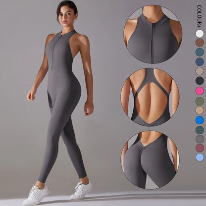 Tuta/body con top senza maniche sportivo/casual da donna, 14 colorazioni a scelta, misura dalla S alla XL.