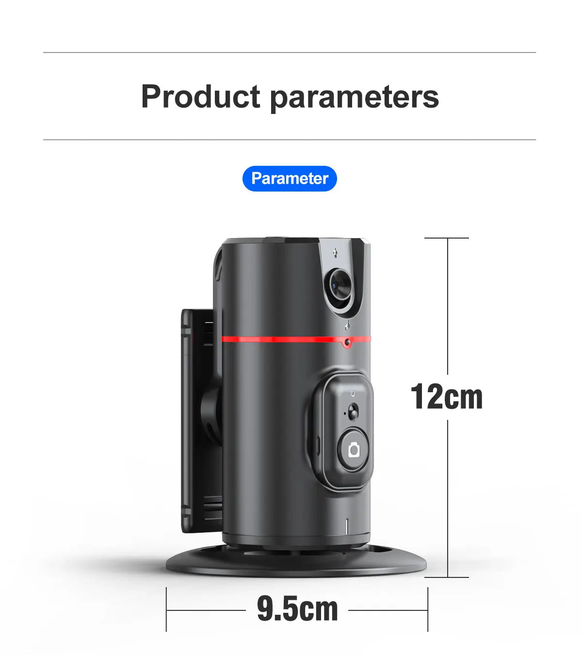 Nuovo stabilizzatore cardanico integrato con rotazione a 360 gradi, con telecomando per fotografia con movimento, rilevamento del viso.