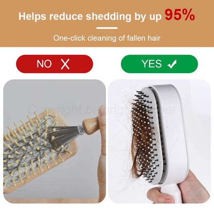 Spazzola per capelli districante, autopulente per massaggio con cuscino d'aria per massaggio del cuoio capelluto. Strumenti per lo styling