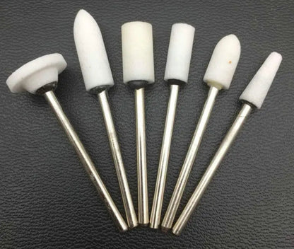 Punte per unghie in pietra di ceramica, Set 100 frese per trapano “nail art”. Essenziali per manicure/pedicure, cura delle unghie.