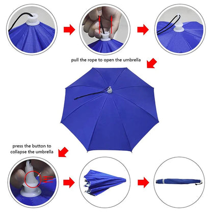 Ombrello/Cappello da pioggia portatile. Protezione UV.