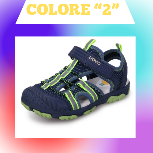 Sandali per bambino/a con chiusura a strappo. Antiscivolo e ideali per comfort, leggerezza e praticità.