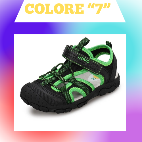 Sandali per bambino/a con chiusura a strappo. Antiscivolo e ideali per comfort, leggerezza e praticità.