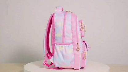 Zaino per bambina in nylon poliestere.  Spazioso e alla Moda, Perfetto per Scuola, Viaggi e Tempo Libero.