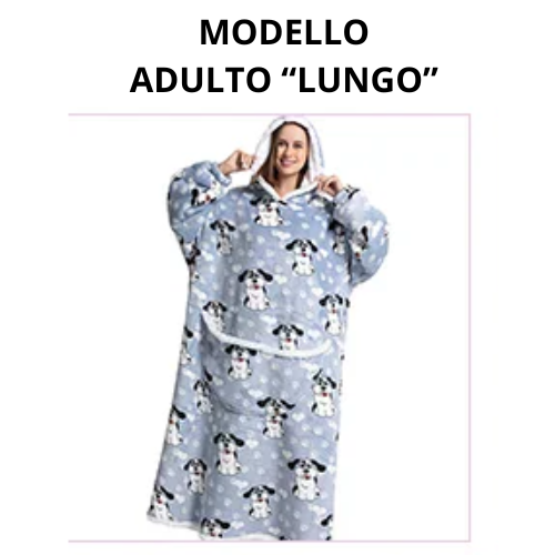 Oversized Wearale Blanket Hoodie Flannel Sherpa Fleece Warm Soft Winter Hoodie Sweatshirt for Kids Adults Snuggle Pullover