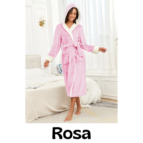 Facecloth colorful hooded robe women's long section of home wear autumn and winter models warm and comfortable bathrobe pajamas
