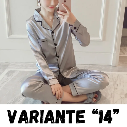 Womens Silk Satin Pajamas Set Sleepwear Pijama Women's Loungewear Pajamas Suit Female Sleep Two Piece Set Feminino Fofo Pyjamas